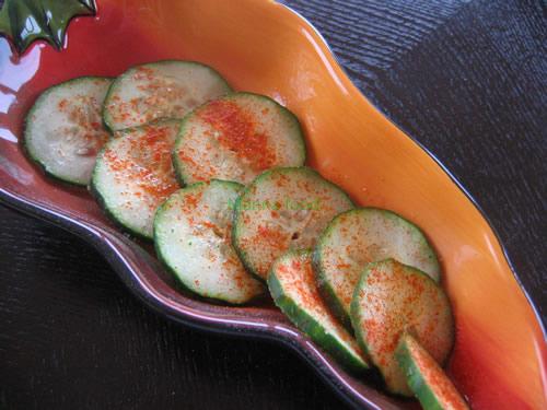 A very simple recipe-Chili and Lime Cucumbers
